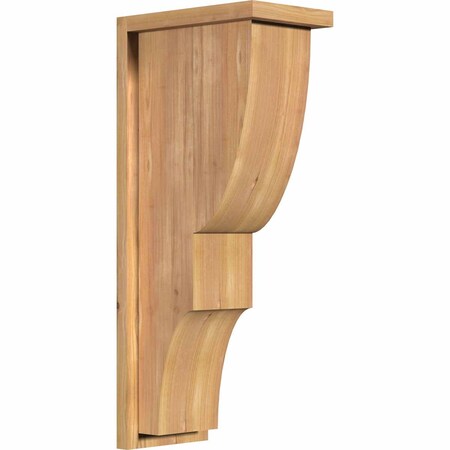 Ekena Millwork Ridgewood Smooth Corbel w/Backplate, Western Red Cedar, 7 1/2"W x 12"D x 28"H COR08X12X28RID01SWR